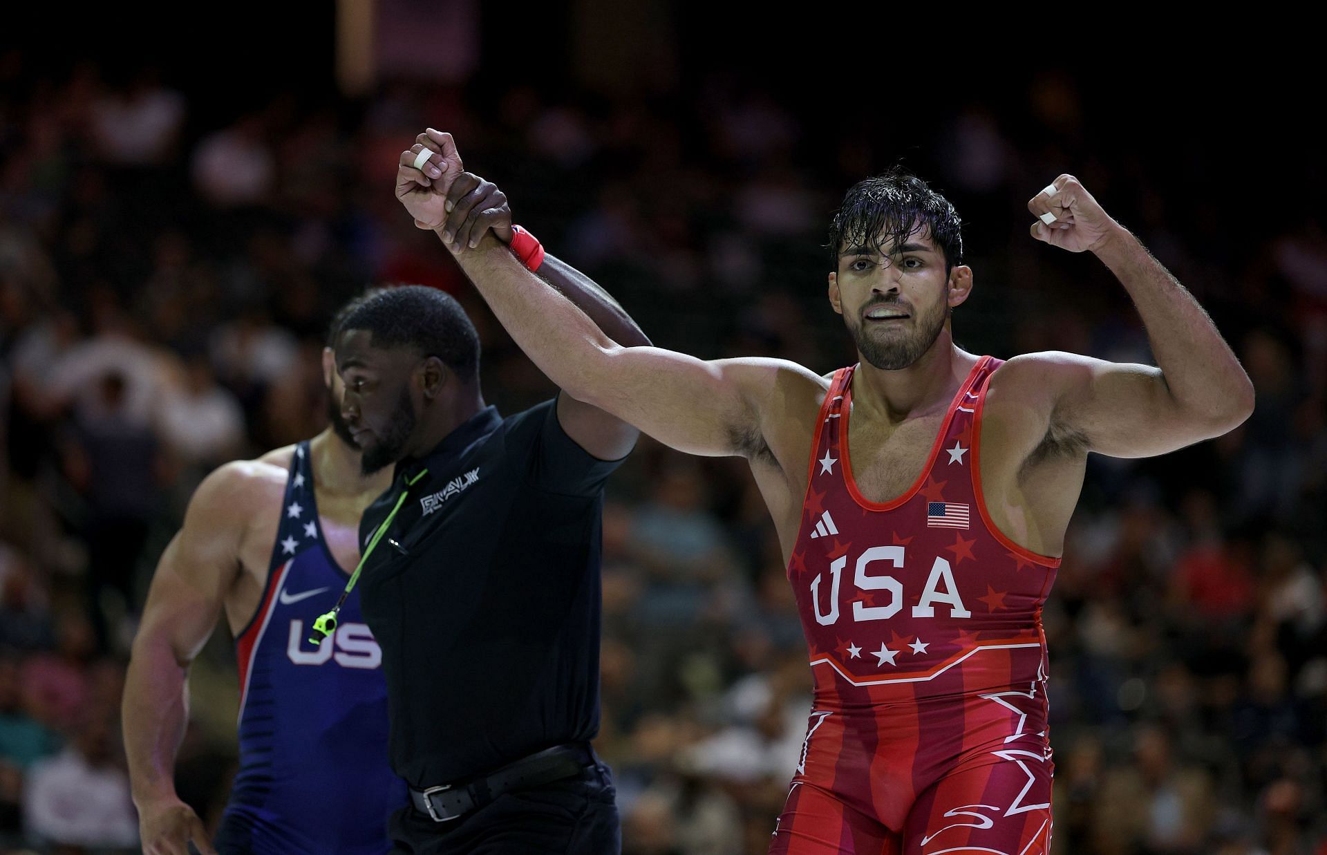 Zahid Valencia at the 2023 Final X Wrestling - Source: Getty